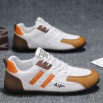 Men's Trendy Casual Running Shoes. Spring Breathable Mesh Sneakers, Lace-Up Closure, Comfortable Flexible Anti-Slip Feature