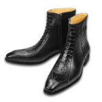 New Design Leather Shoes for Men. Boots Zipper, Ankle Boots Shoes for Wedding Party, Working.