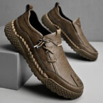 Hand Made Genuine Leather Driving Shoes For Men. Office Business Loafers