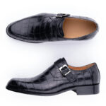 Men's Leather Dress Shoes, Fashionable Loafers Slip-On Point Toe Design for Wedding, Business Casual Formal Occasions