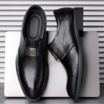 High Quality Luxury British Style Pointed Genuine Leather Men's Shoes